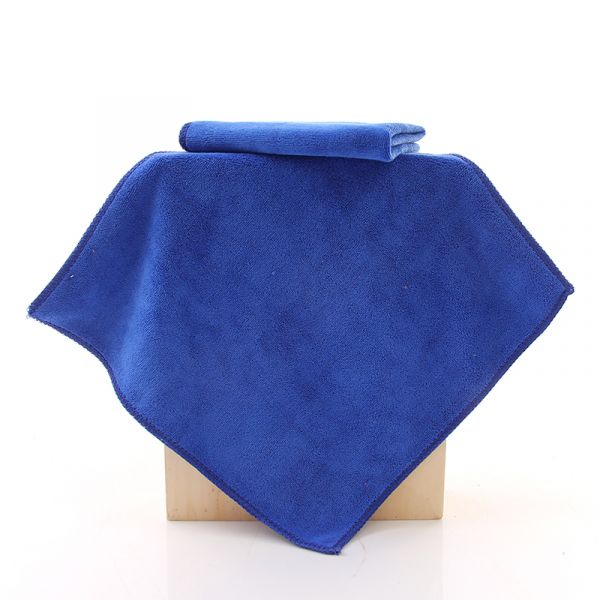 EWANTO 12x Mini Handtuch Gästehandtuch Waschlappen blau 30 x 30 cm superweich aus Mikrofaser mit Aufhängeschlaufe HA-28