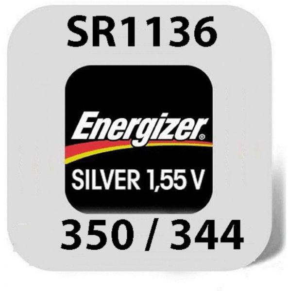 Energizer Uhrenbatterie 344/350 SR42/SR1136SW E001092106 Uhrenknopfzelle 1,55V Silberoxid in 1er-Miniblister E001092106