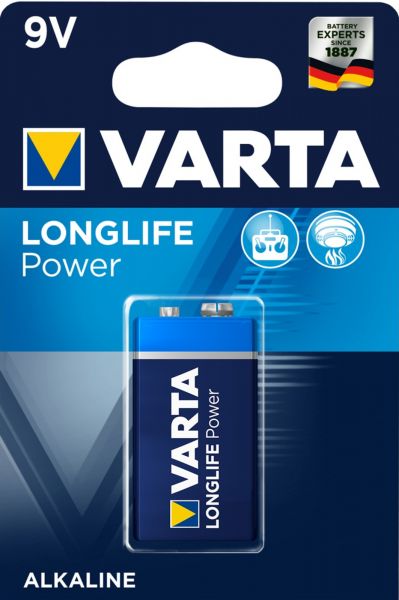Varta 50x Longlife Power Alkaline 9V Batterie 1er Blister 4922