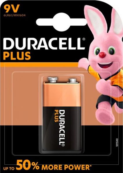 Duracell 9V Block MN1604 6LR61 Plus Power 1er Blister Batterie 6LP3146