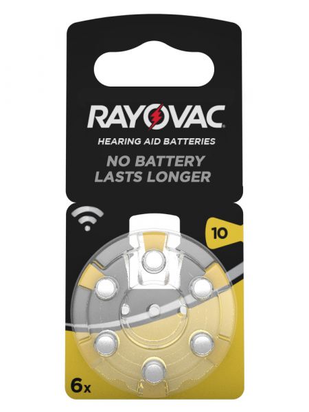 Rayovac Acoustic Special Gr. 10 Hörgerätebatterien 6er Blister PR70 Gelb 1,45V 4610