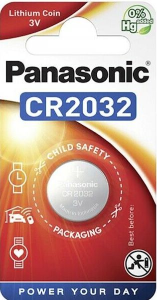 Panasonic Lithium 3V Zelle 1er Blister CR2032 IEC C Knopfzelle CR-2032EL/1B