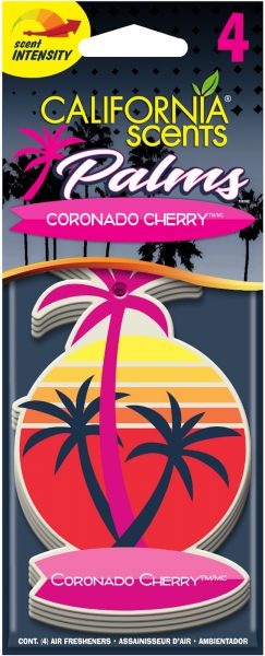 California Scents Lufterfrischer Palm 4er Packung Geruchsorte Coronado Cherry 4 Duftpalmen Air Fresheners CPA007-4EU 149850