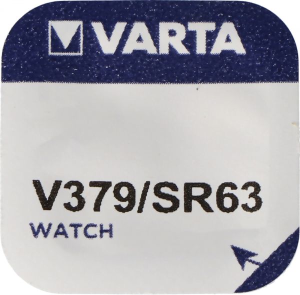Varta Watch V 379 Uhrenzelle Knopfzelle SR 521 SW V379 Silber-Oxid 14mAh 1,55 V 1er Blister V 379