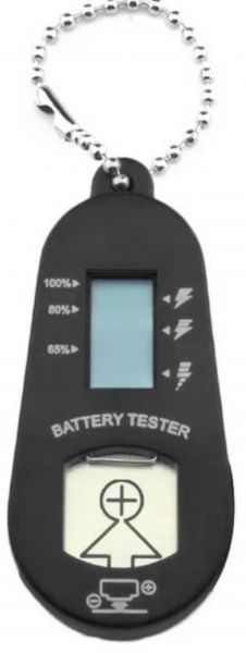 EWANTO Hörgerätebatterientester Batterietester Schwarz Tragbares Messgerät Zuverlässiges Testgerät zum Anzeigen der Kapazität Knopfzellentester Einfache Handhabung KNTE-01