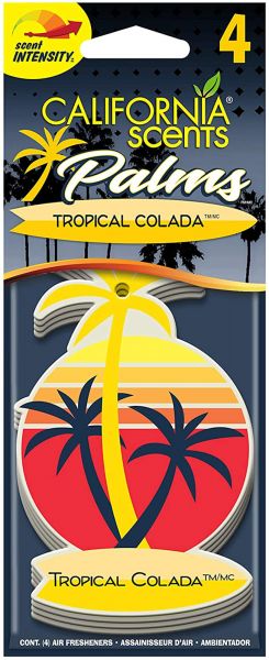 California Scents Lufterfrischer Palm 4er Packung Geruchsorte Tropical Colada 4 Duftpalmen Air Fresheners CPA152-4EU 149856