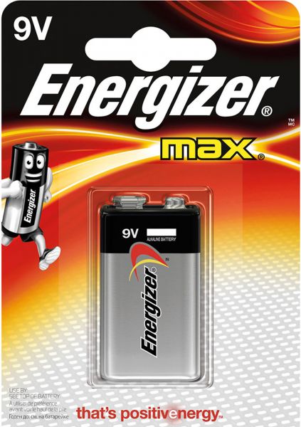 Energizer 2x Max 9V 1er Blister E-Block Transistor Batterie E300115901