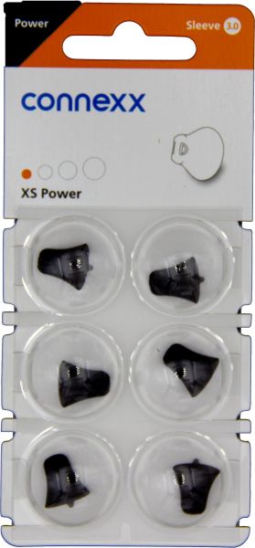 connexx Sleeve Power XS Dome 6er Blister Orange Hörgeräteschirmchen Silikon 10997192