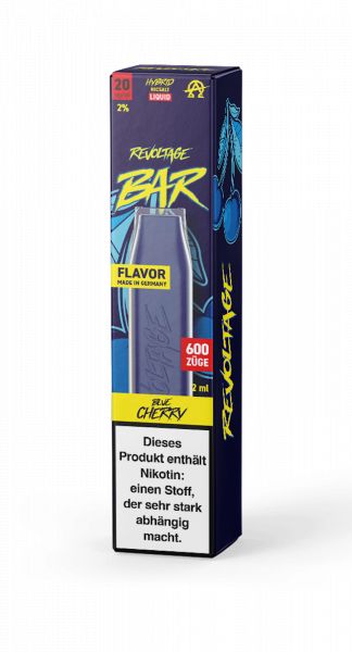 REVOLTAGE Einweg E-Zigarette mit nikotinhaltiger Flüssigkeit Sorte Blue Cherry 20 mg Disposable 100030011