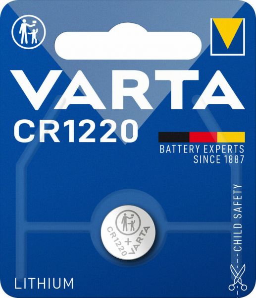 Varta CR1220 Lithium Knopfzelle 3V 1er Blister CR 1220 VCR1220