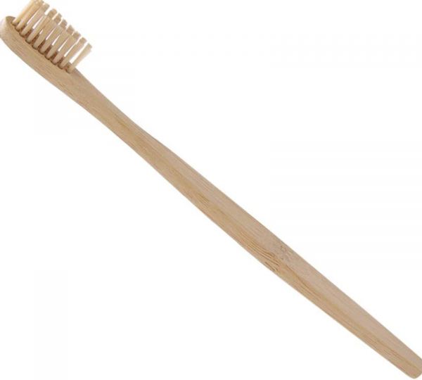 EWANTO Bambus Zahnbürste Beige. Nachhaltig, biologisch abbaubar, natürlich und vegan für Erwachsene und Kinder ZBBE-01