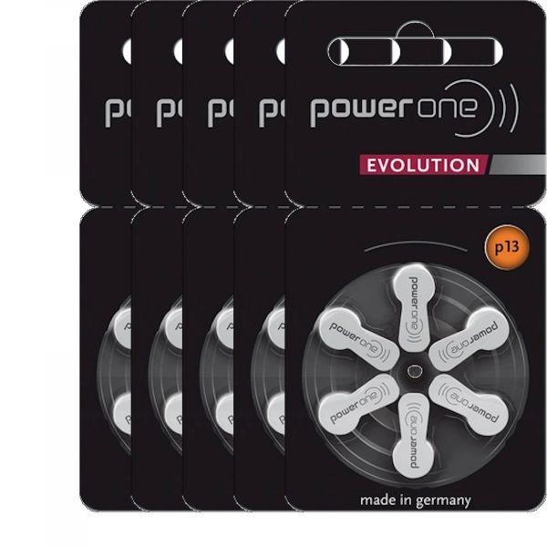 Varta 5x Power One EVOLUTION Gr. 13 Hörgerätebatterien 1,45V Orange 6er Blister PR48 p13