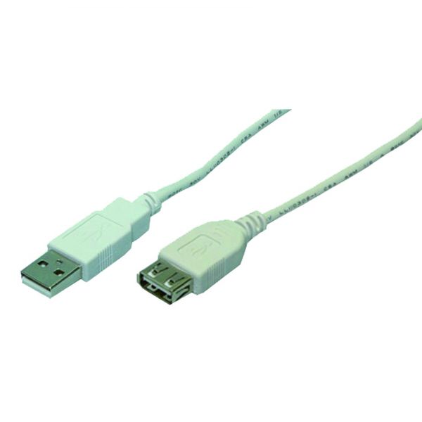 LogiLink Kabel USB 2.0 Verlängerung A Stecker -> A Buchse grau 1,80 Meter CU0010