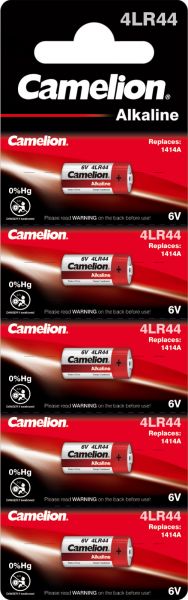 Camelion Alkaline Batterien 4LR44 1414A 6 V 5er Blister 12050544