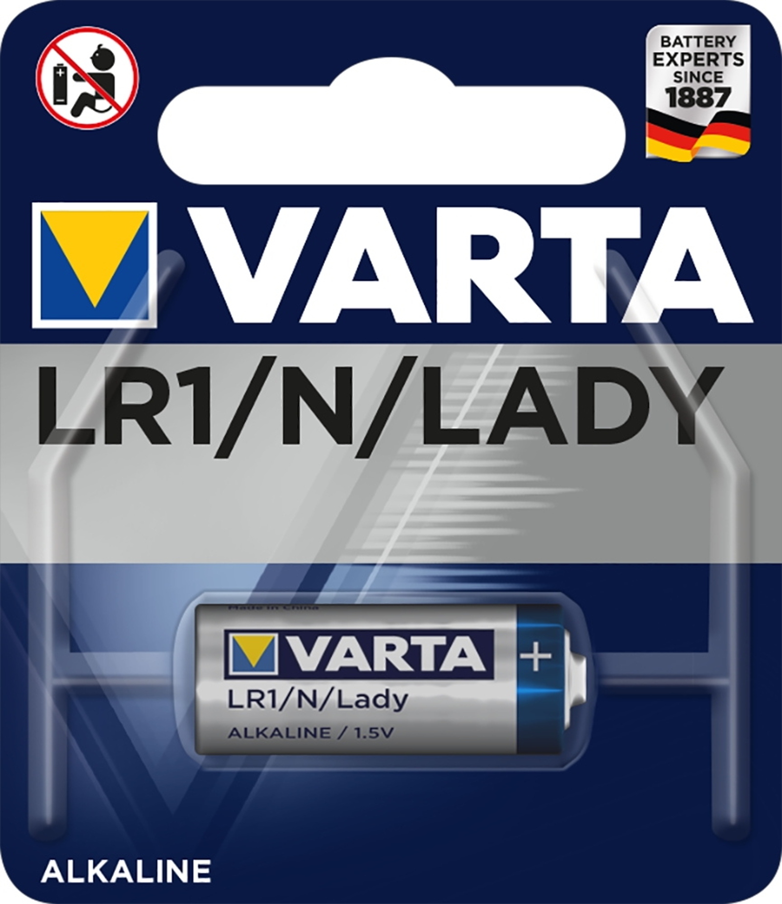2 x Varta Lady N 4001 LR1 E90 MN9100 1,5V Knopfzelle Batterie 850mAh 1er Blister 