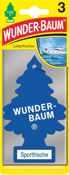 Wunder-Baum 3er Packung Lufterfrischer für das Auto Duft Baum Sorte Sportfrische air freshener