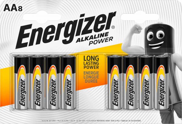 Energizer 4x Alkaline Power AA 8er Blister Mignon Batterie 1,5V LR06 E300128000