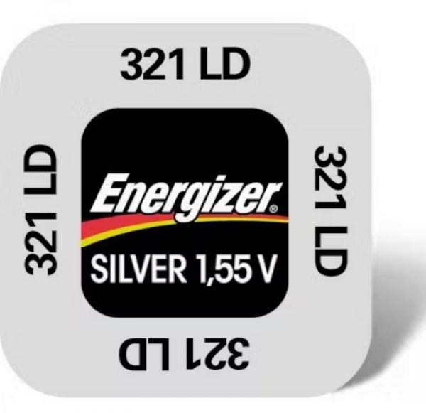 Energizer Uhrenbatterie 321 SR 616 AW Knopfzelle E301537203 1,55V Silberoxid 1er-Miniblister E301537203