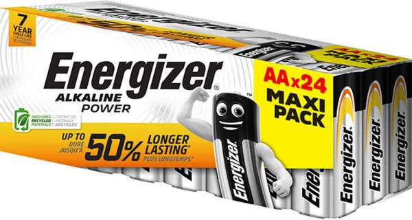 Energizer Alkaline Power AA 24er Box Mignon Batterie 1,5V LR06 E300456400