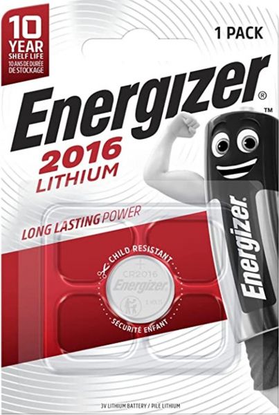 Energizer Lithium 3V Zelle 1er Blister CR2016 IEC C Knopfzelle ECR2016