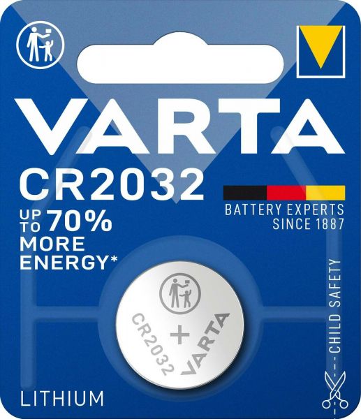 Varta CR2032 1er Blister 3V Batterie Lithium Knopfzelle VCR2032