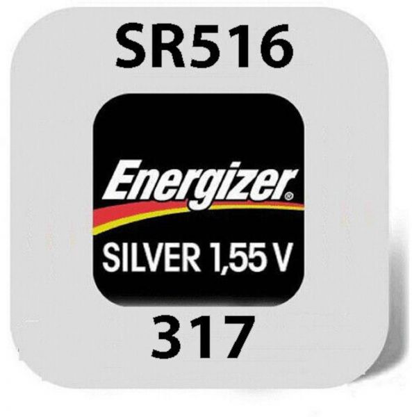 Energizer Uhrenbatterie 317LD SR62 / SR516SW E301537003 Knopfzelle 1,55V Silberoxid in 1er-Miniblister E301537003