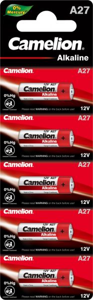 Camelion Alkaline Batterien A27 LR27A 12 V 5er Blister 11050527