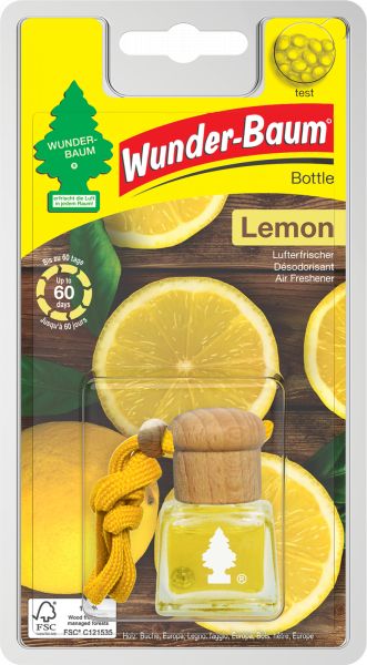 Wunder-Baum 4x Lufterfrischer für das Auto Wunderbaum Duft Flakon Sorte Lemon 4,5ml air freshener