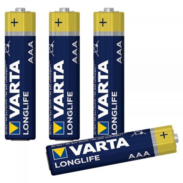 Varta 3x Longlife AAA Micro Alkaline Batterie 4er Blister LR03 MN2400 Ministilo 1,5 V 4103