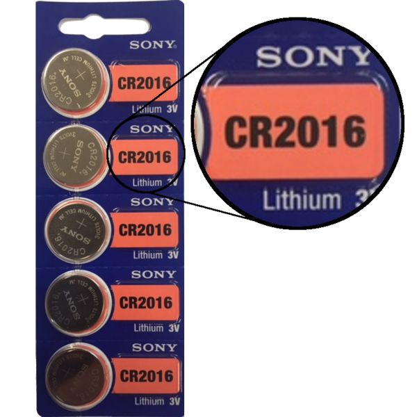 Sony CR2016 5er Blister 3V Batterie Lithium Knopfzelle E2226715