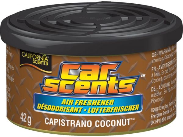 California Scents 12x Lufterfrischer Duftdose Car Scents Geruchsorte Capistrano Coconut Air Freshener CCS-P-016-EU 147340