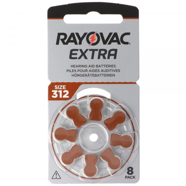 Rayovac Extra Advanced Gr. 312 Hörgerätebatterien 8er Blister PR41 Braun 24607 312AUX-8XEMF