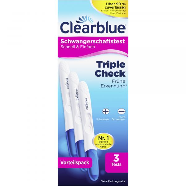 Clearblue Schwangerschaftstest Frühe Erkennung Vorteilspack, Über 99 % zuverlässig, Kit mit 3 Tests SST