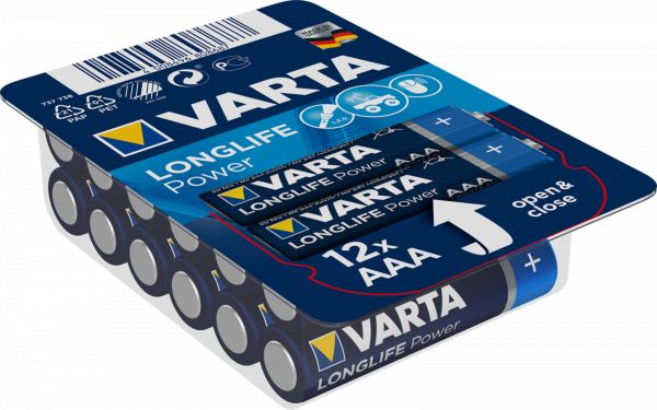 Varta Longlife Power AAA Micro Alkaline Batterie 12er Blister ehem. High Energy 4903