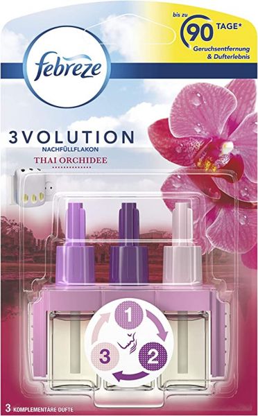 Febreze 9x Duftstecker 3Volution Nachfüllpack Thai Orchidee