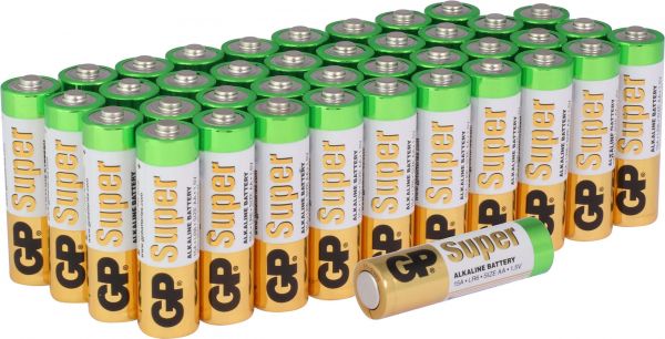GP 40x Super Alkaline Batterien LR03 AAA 2,5x16er Blister (8+8) GPPCA24AS465 03024AB40