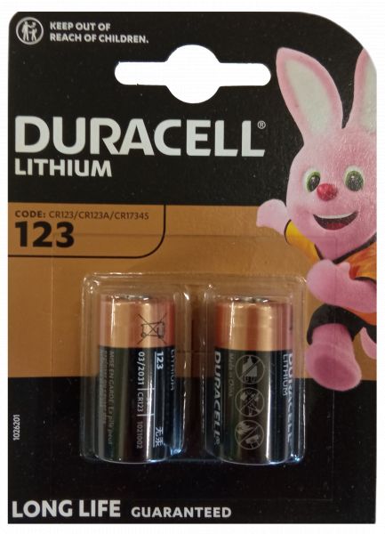 Duracell CR123 High Power Lithium 2er Blister Photobatterie CR123A 3V/B CR17345 123