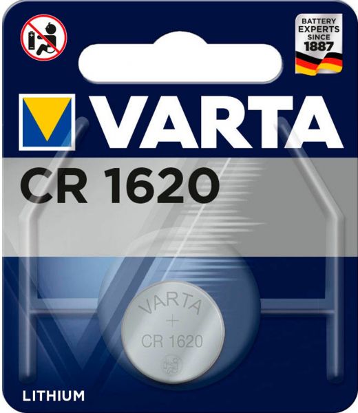 Varta 3x CR1620 1er Blister 3V Batterie Lithium Knopfzelle VCR1620