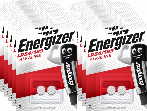 Energizer 10x Knopfzelle 2er Blister LR54 / 189 LR1130 V10GA G10 Batterie 623059