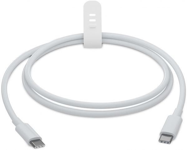 EWANTO 1m 100Watt USB-C auf USB-C Kabel Weiß Ladekabel Power Delivery und SuperSpeed für iOS für Macbook, für Apple, für Samsung, für Xiaomi moderne Smartphones und Laptops UCUCK-01