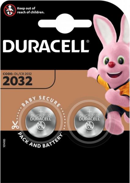 Duracell 100x Specialty 2032 Lithium 3V Knopfzelle 2er Blister CR2032 DL2032