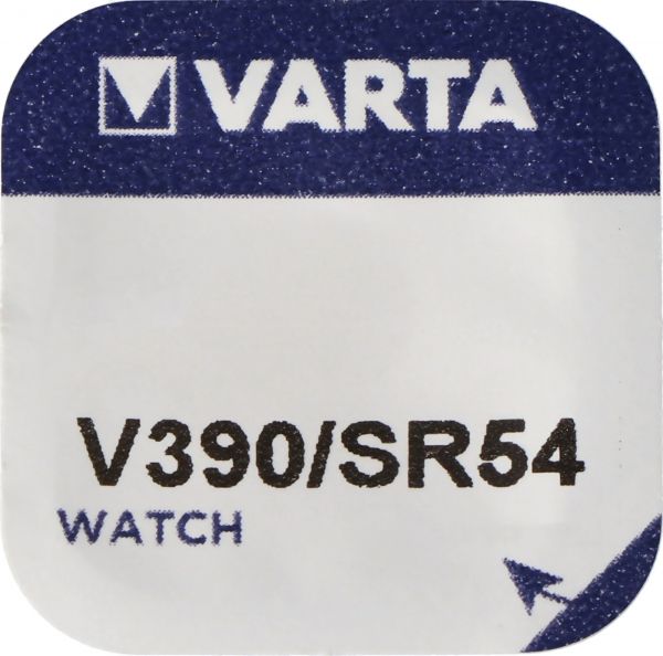 Varta 1000x Watch Knopfzelle Silberoxid V 390 1,55V SR 1130 SW Uhrenbatterie Quecksilberfrei 1er Blister V390