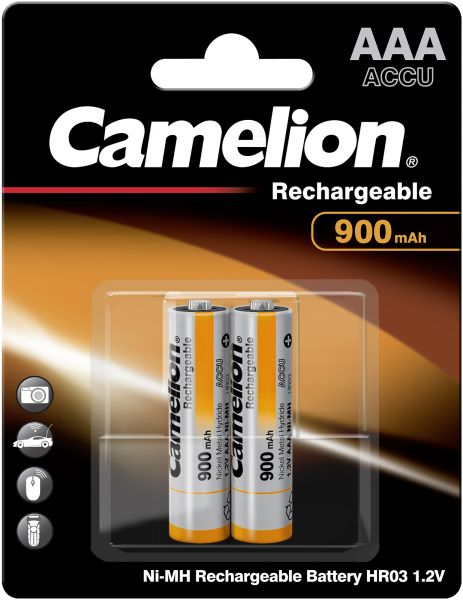 Camelion Ni-MH Rechargeable Akku AAA HR03 1,2V 900 mAh 2er Blister, Micro 17009203