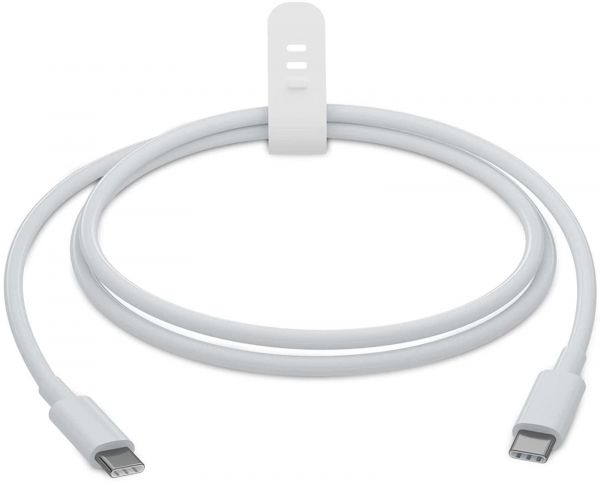 EWANTO 1m 60 Watt USB-C auf USB-C Kabel Weiß Ladekabel Power Delivery und SuperSpeed für Macbook, Apple, Samsung, Xiaomi moderne Smartphones und Laptops UCUCK-02