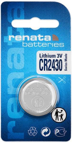 Renata CR2430 3V Lithium Batterie Knopfzelle 1er Blister CR2430