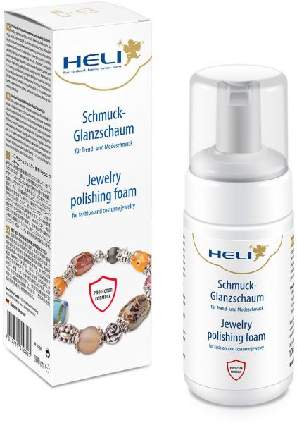 Heli Schmuck-Glanzschaum mit Protector Formel für Trend- und Modeschmuck inklusive Pflegetuch 100 ml jewelry polishing foam 141061