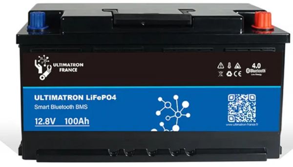 Ultimatron LifePo4 Lithiumbatterie 12,8 V 100Ah ULS-12-100-PRO-LN3 mit Bluetooth und Smart BMS integriert Batterie geeignet für die Untersesselinstallation gem. § 12 Abs. 3 UStG ULS-12-100-PRO -LN3