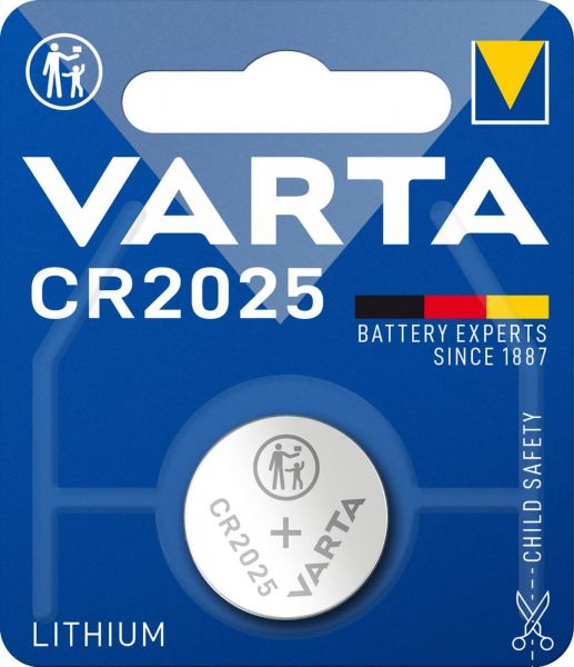 Varta CR2025 1er Blister 3V Batterie Lithium Knopfzelle VCR2025