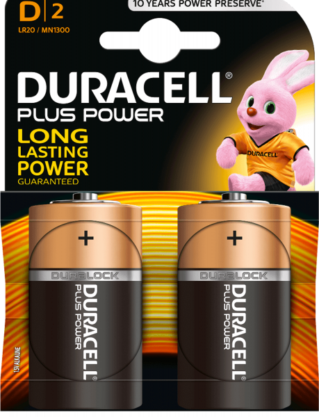 Duracell 4x Plus Power D LR20 Mono 1,5 V Alkaline Batterie 2er Blister MN1300 Torica MN1300