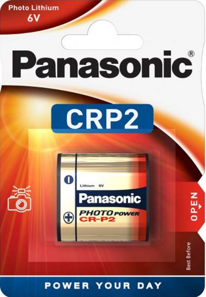 Panasonic 10x 1er-Blister CRP2 Photo Lithium Batterie 6V Fotobatterie CR-P2L/1BP